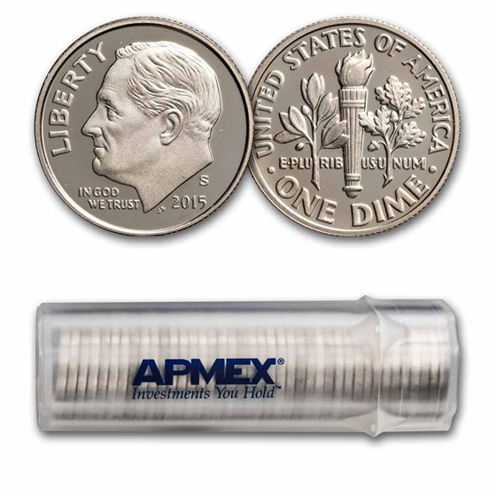 2015-S Roosevelt Dime 50-Coin Roll Proof 2015-S Roosevelt Dime 50-Coin Roll Proof