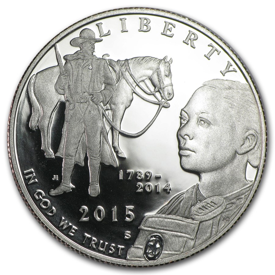 2015-S U.S. Marshals Svc 1/2 Dollar Clad Commem Prf (Box & COA)