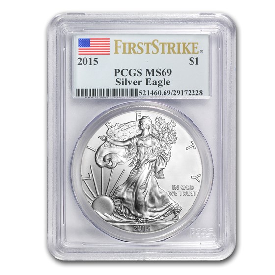 2015 Silver American Eagle MS-69 PCGS (FirstStrike®) 2015 Silver American Eagle MS-69 PCGS (FirstStrike®)