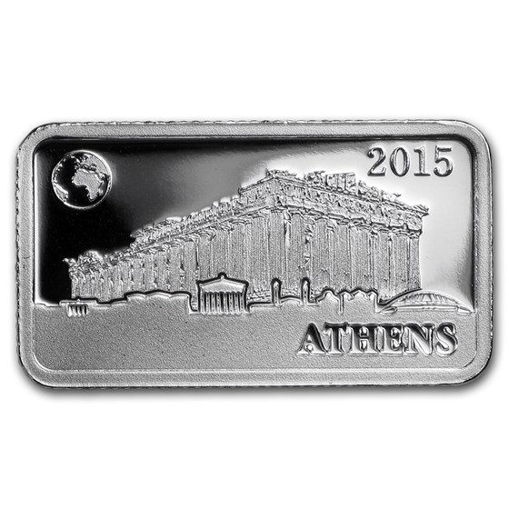 2015 Solomon Islds 2.5 gr Silver Landmarks of the World (Athens) 2015 Solomon Islds 2.5 gr Silver Landmarks of the World (Athens)
