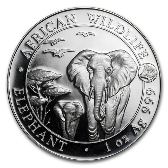 2015 Somalia 1 oz Silver Elephant (Ram Privy)