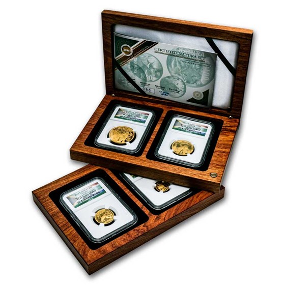 2015 South Africa 4-Coin Gold Natura Jackal PF-69 UCAM NGC 2015 South Africa 4-Coin Gold Natura Jackal PF-69 UCAM NGC