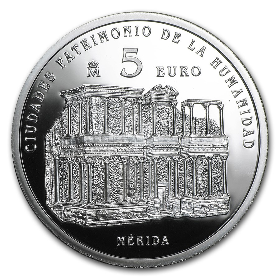 2015 Spain Proof Silver €5 UNESCO Mérida
