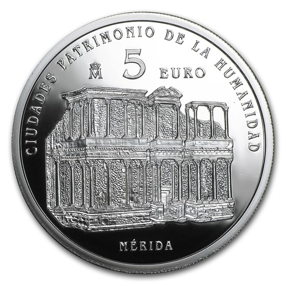 2015 Spain Proof Silver €5 UNESCO Mérida 2015 Spain Proof Silver €5 UNESCO Mérida