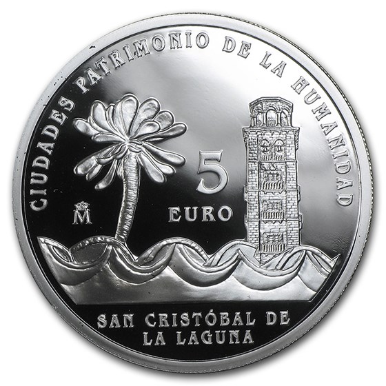 2015 Spain Proof Silver €5 UNESCO San Cristóbal de la Laguna 2015 Spain Proof Silver €5 UNESCO San Cristóbal de la Laguna