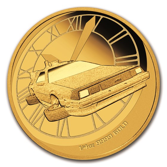 2015 Tuvalu 1/4 oz Gold Back to the Future Proof 2015 Tuvalu 1/4 oz Gold Back to the Future Proof
