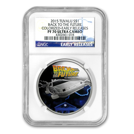 2015 Tuvalu 1 oz Silver Back to the Future PF-70 NGC 2015 Tuvalu 1 oz Silver Back to the Future PF-70 NGC