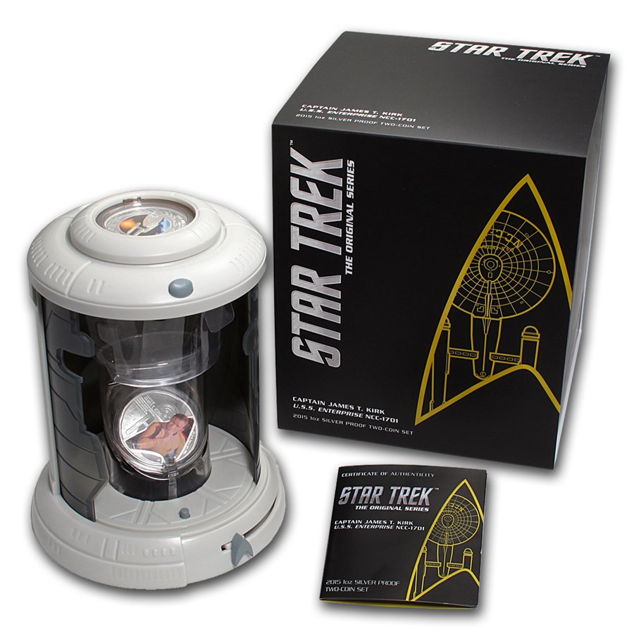 2015 Tuvalu 2-Coin 1 oz Silver Star Trek Proof Set (Colorized)