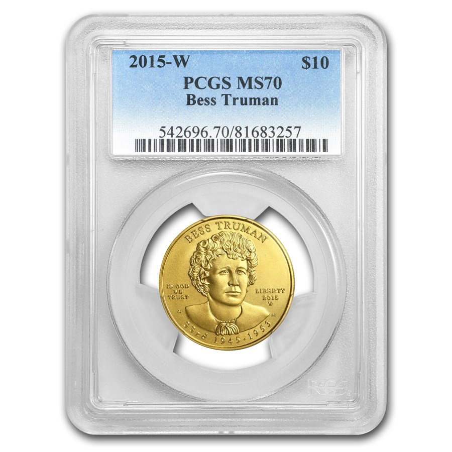 2015-W 1/2 oz Gold Bess Truman MS-70 PCGS