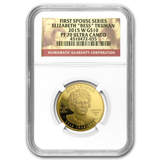 2015-W 1/2 oz Gold Bess Truman PF-70 NGC 2015-W 1/2 oz Gold Bess Truman PF-70 NGC