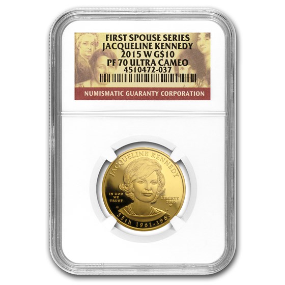 2015-W 1/2 oz Gold Jacqueline Kennedy PF-70 NGC 2015-W 1/2 oz Gold Jacqueline Kennedy PF-70 NGC