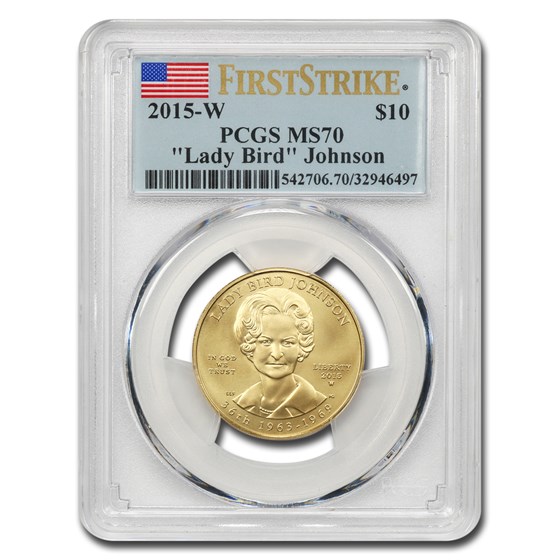 2015-W 1/2 oz Gold "Lady Bird" Johnson MS-70 PCGS (FS) 2015-W 1/2 oz Gold "Lady Bird" Johnson MS-70 PCGS (FS)