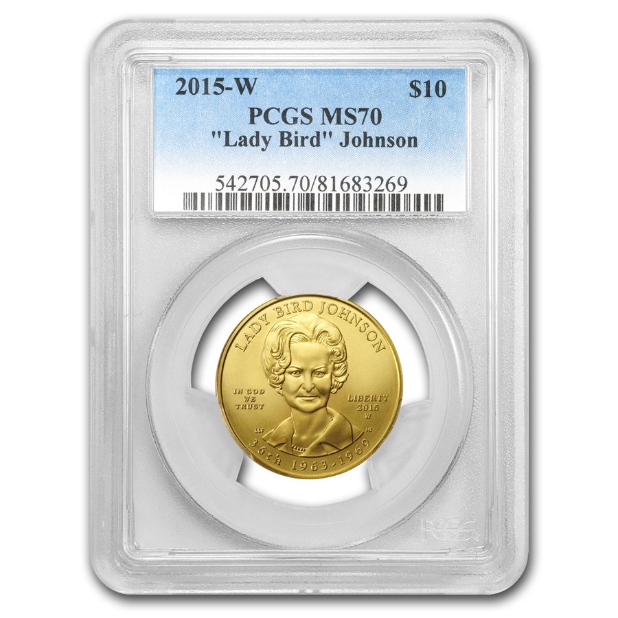 2015-W 1/2 oz Gold "Lady Bird" Johnson MS-70 PCGS
