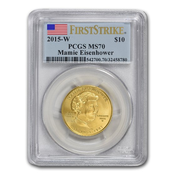 2015-W 1/2 oz Gold Mamie Eisenhower MS-70 PCGS (First Strike) 2015-W 1/2 oz Gold Mamie Eisenhower MS-70 PCGS (First Strike)