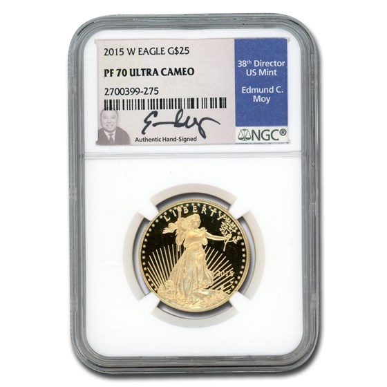 2015-W 1/2 oz Proof American Gold Eagle PF-70 NGC (Moy) 2015-W 1/2 oz Proof American Gold Eagle PF-70 NGC (Moy)