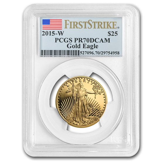2015-W 1/2 oz Proof American Gold Eagle PR-70 PCGS (FirstStrike®) 2015-W 1/2 oz Proof American Gold Eagle PR-70 PCGS (FirstStrike®)