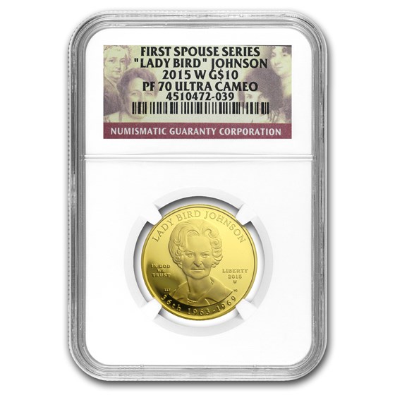 2015-W 1/2 oz Proof Gold Lady Bird Johnson PF-70 NGC 2015-W 1/2 oz Proof Gold Lady Bird Johnson PF-70 NGC