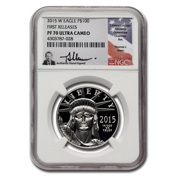 2015-W 1 oz American Platinum Eagle PF-70 NGC (FR, Uram) 2015-W 1 oz American Platinum Eagle PF-70 NGC (FR, Uram)