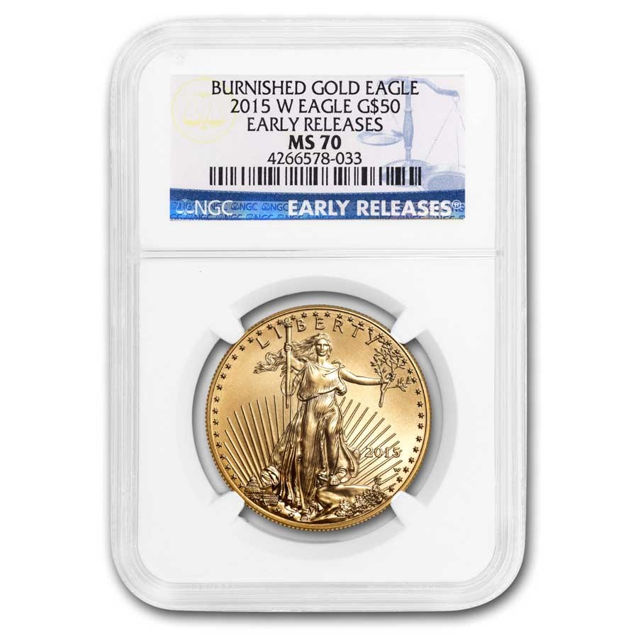 2015-W 1 oz Burnished Gold Eagle MS-70 NGC