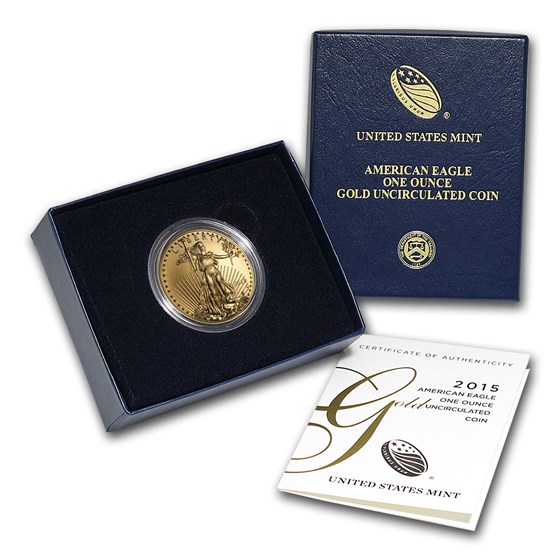 2015-W 1 oz Burnished Gold Eagle (w/Box & COA) 2015-W 1 oz Burnished Gold Eagle (w/Box & COA)