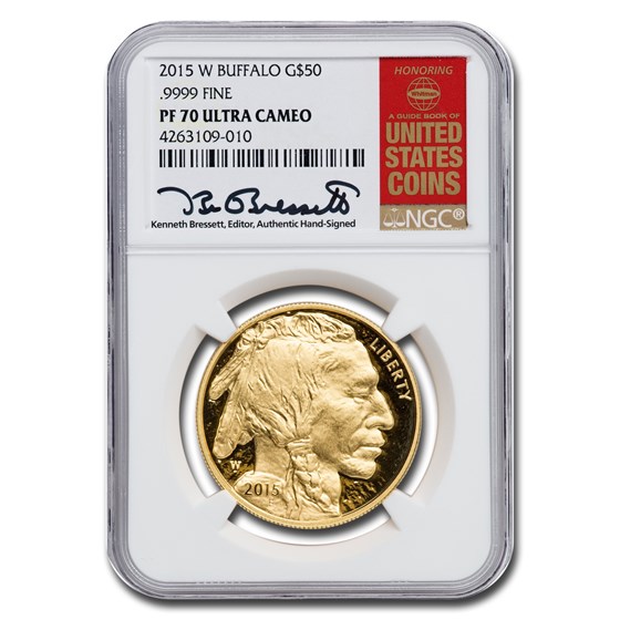 2015-W 1 oz Proof Gold Buffalo PF-70 NGC (Bressett) 2015-W 1 oz Proof Gold Buffalo PF-70 NGC (Bressett)