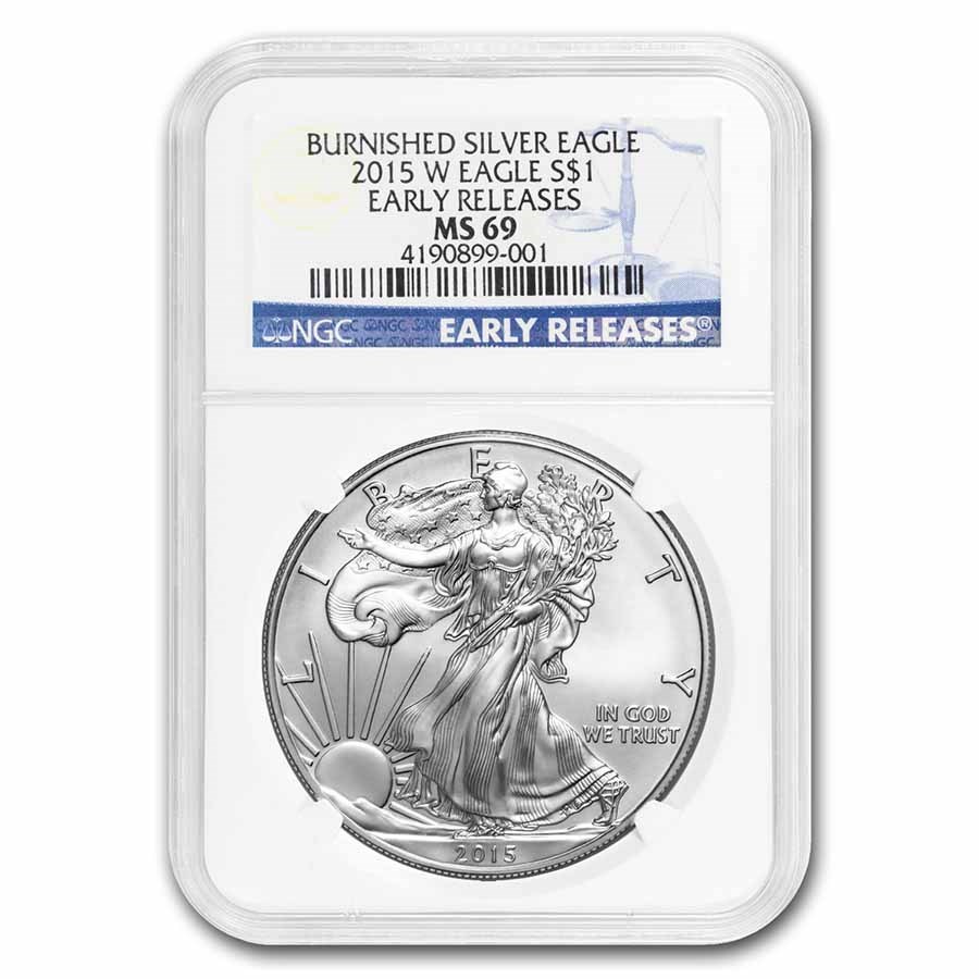 2015-W Burnished American Silver Eagle SP/MS-69 NGC