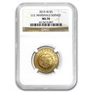 2015-W Gold $5 Commem U.S. Marshals Service MS-70 NGC