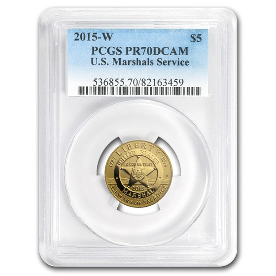 2015-W Gold $5 Commem U.S. Marshals Service PR-70 PCGS 2015-W Gold $5 Commem U.S. Marshals Service PR-70 PCGS