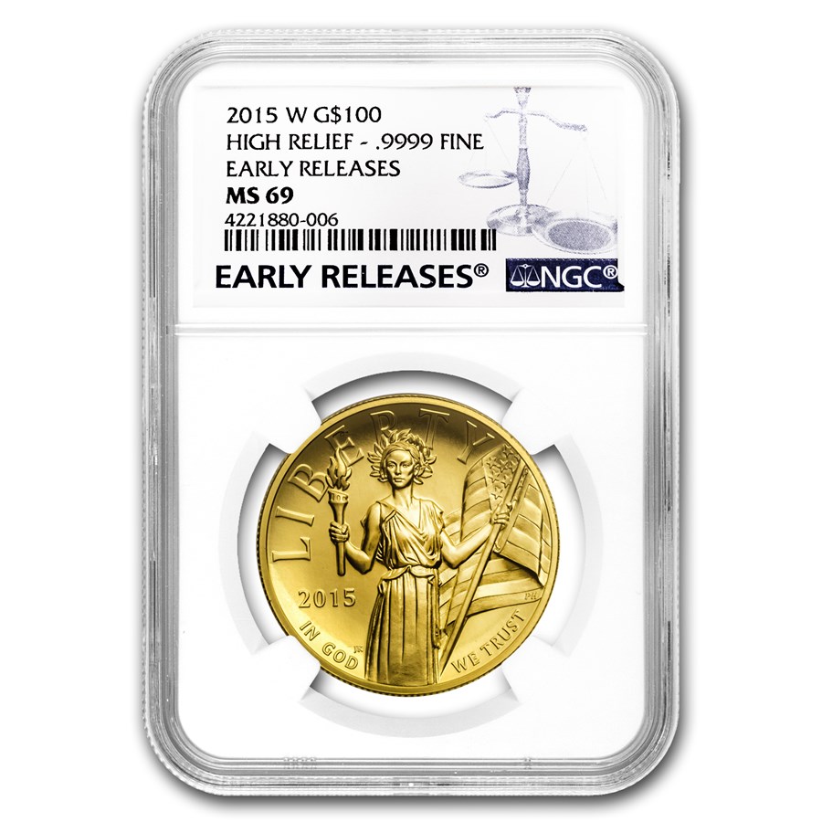 2015-W High Relief American Liberty Gold MS-69 NGC (ER/FR)