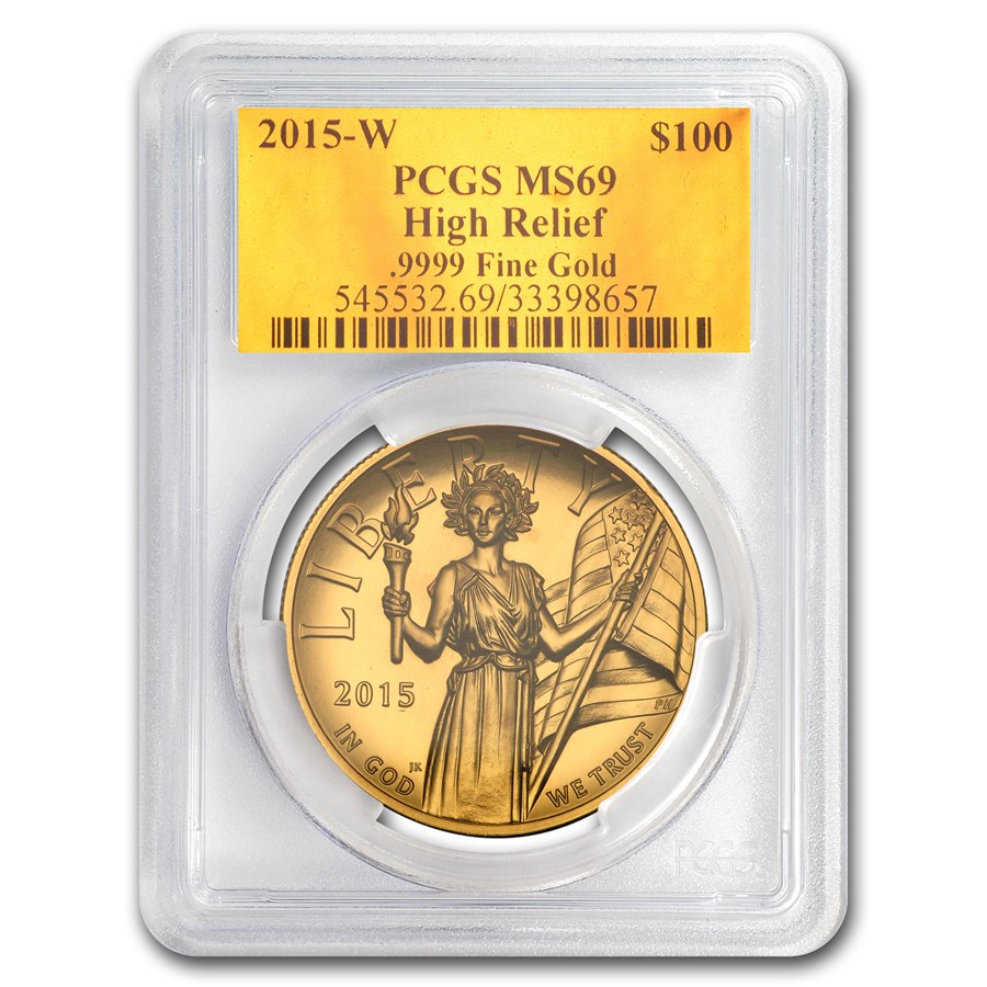 2015-W High Relief American Liberty Gold MS-69 PCGS