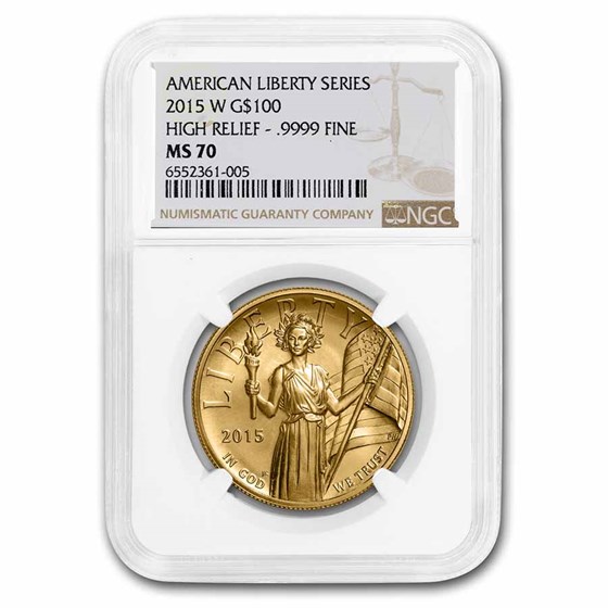 2015-W High Relief American Liberty Gold MS-70 NGC 2015-W High Relief American Liberty Gold MS-70 NGC