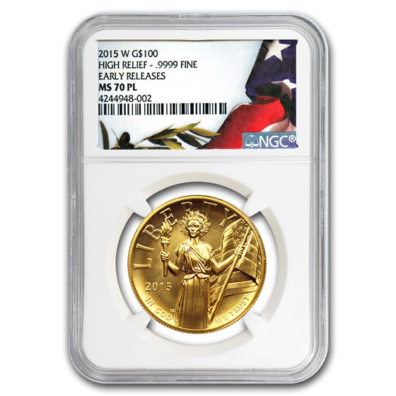 2015-W High Relief American Liberty Gold MS-70 PL NGC (ER) 2015-W High Relief American Liberty Gold MS-70 PL NGC (ER)