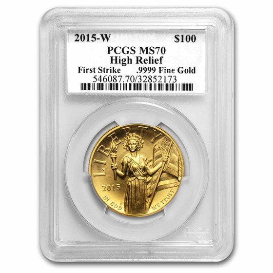 2015-W High Relief Liberty Gold MS-70 PCGS (Moy/Mercanti, FS) 2015-W High Relief Liberty Gold MS-70 PCGS (Moy/Mercanti, FS)