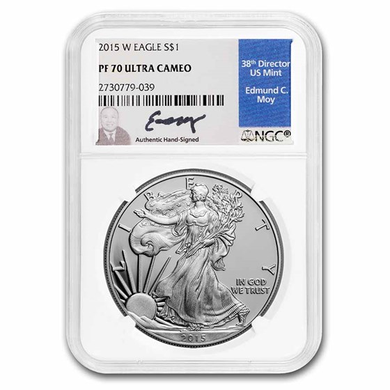 2015-W Proof American Silver Eagle PF-70 NGC (Moy)