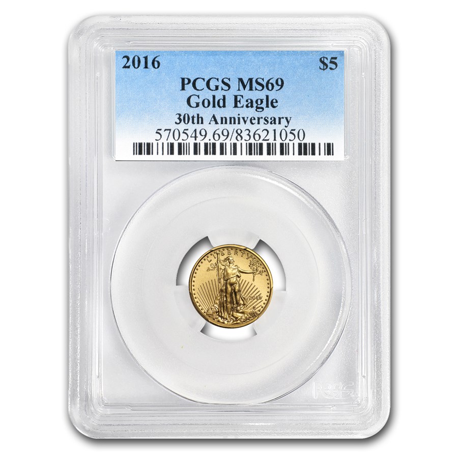 2016 1/10 oz American Gold Eagle MS-69 PCGS