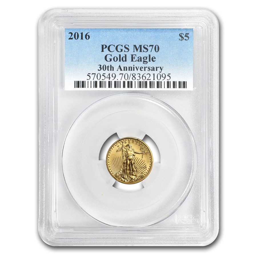 2016 1/10 oz American Gold Eagle MS-70 PCGS
