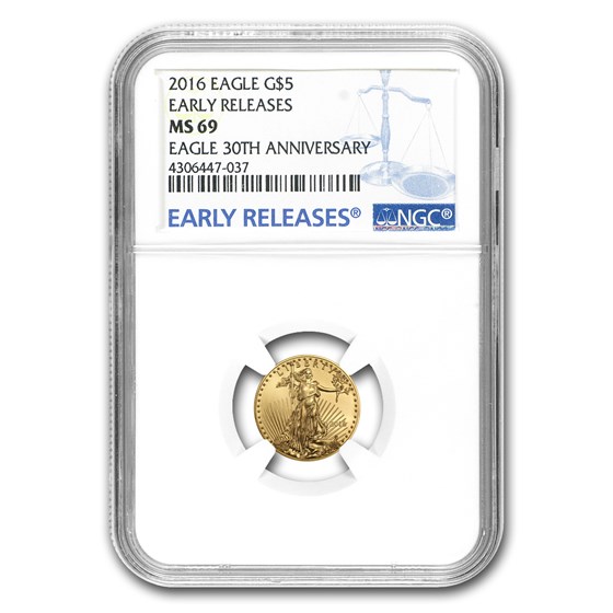 2016 1/10 oz Gold American Eagle MS-69 NGC (Early Releases) 2016 1/10 oz Gold American Eagle MS-69 NGC (Early Releases)