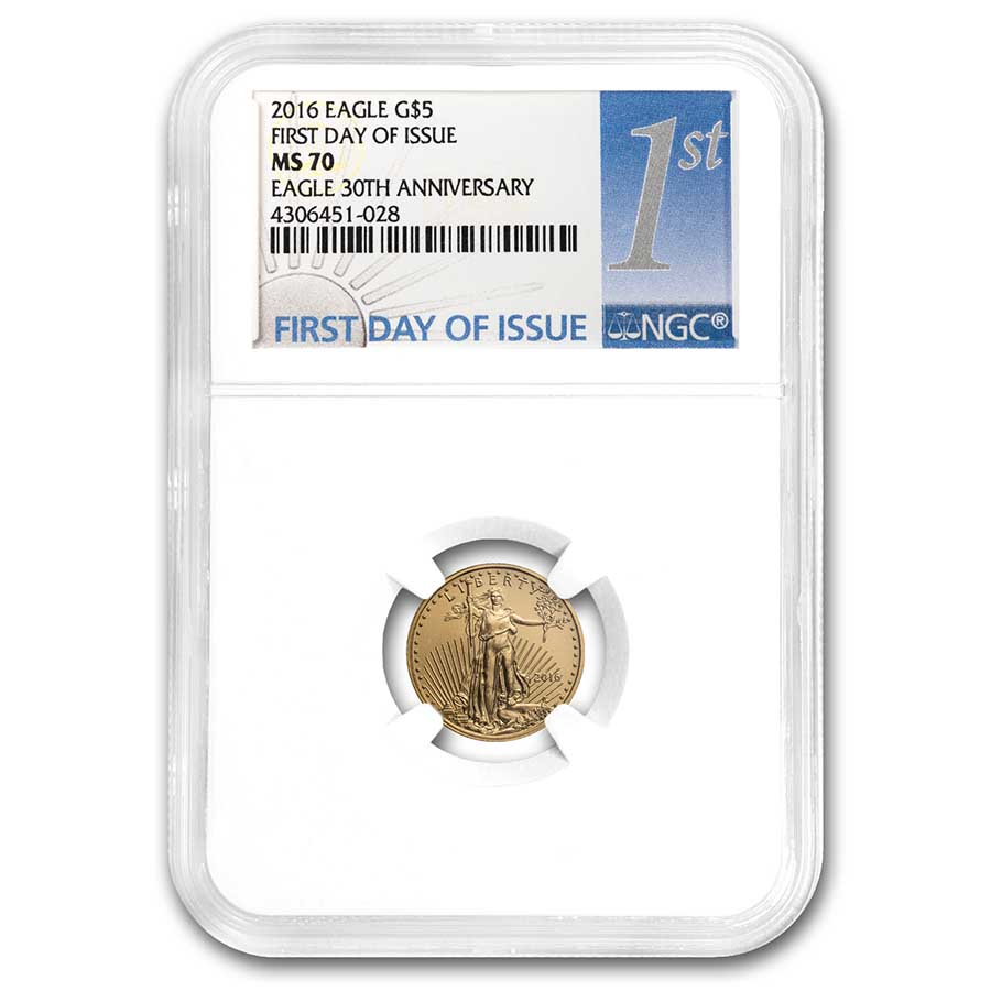 Dime kazu NGC MS70  2016年 1/10 oz 2016-W 1/10 oz Gold Mercury Dime SP-70 NGC - Centennial