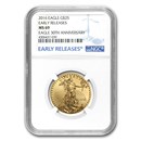 2016 1/2 oz American Gold Eagle MS-69 NGC (Early Releases)