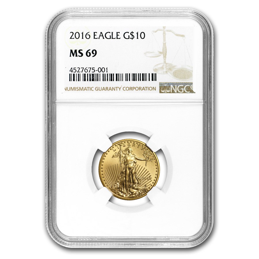 2016 1/4 oz American Gold Eagle MS-69 NGC