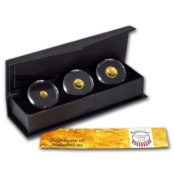 2016 1.75 gram Gold Apache Fractional Set (Hand-Struck) 2016 1.75 gram Gold Apache Fractional Set (Hand-Struck)
