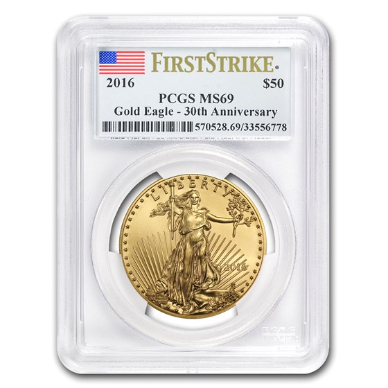 2016 1 oz American Gold Eagle MS-69 PCGS (FS) 2016 1 oz American Gold Eagle MS-69 PCGS (FS)