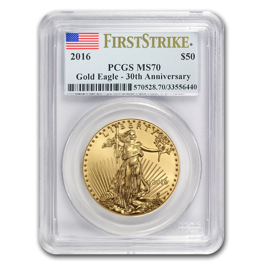 2016 1 oz American Gold Eagle MS-70 PCGS (FirstStrike®)