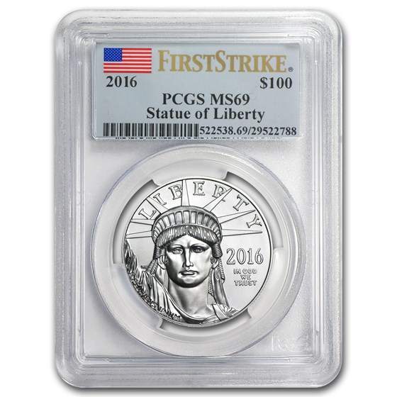 2016 1 oz American Platinum Eagle MS-69 PCGS (FirstStrike®) 2016 1 oz American Platinum Eagle MS-69 PCGS (FirstStrike®)