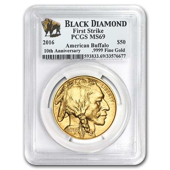 2016 1 oz Gold Buffalo MS-69 PCGS (FS, Black Diamond) 2016 1 oz Gold Buffalo MS-69 PCGS (FS, Black Diamond)