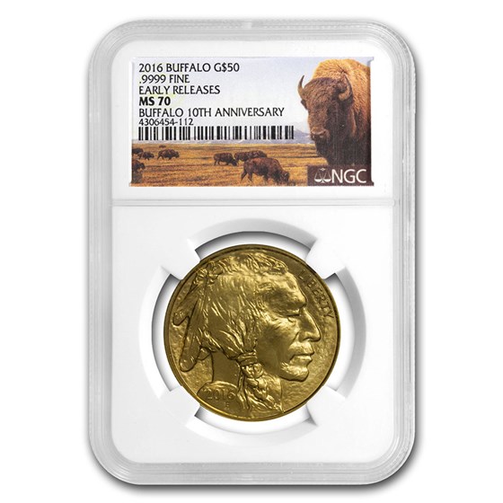 2016 1 oz Gold Buffalo MS-70 NGC (Early Releases, Buffalo Label) 2016 1 oz Gold Buffalo MS-70 NGC (Early Releases, Buffalo Label)