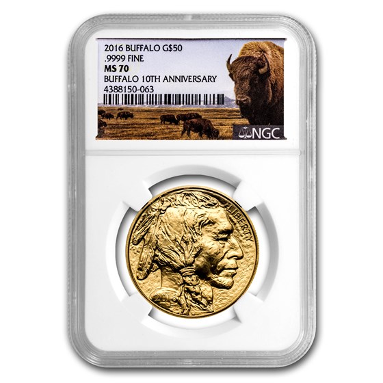2016 1 oz Gold Buffalo MS-70 NGC