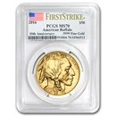 2016 1 oz Gold Buffalo MS-70 PCGS (FirstStrike®, Flag Label)