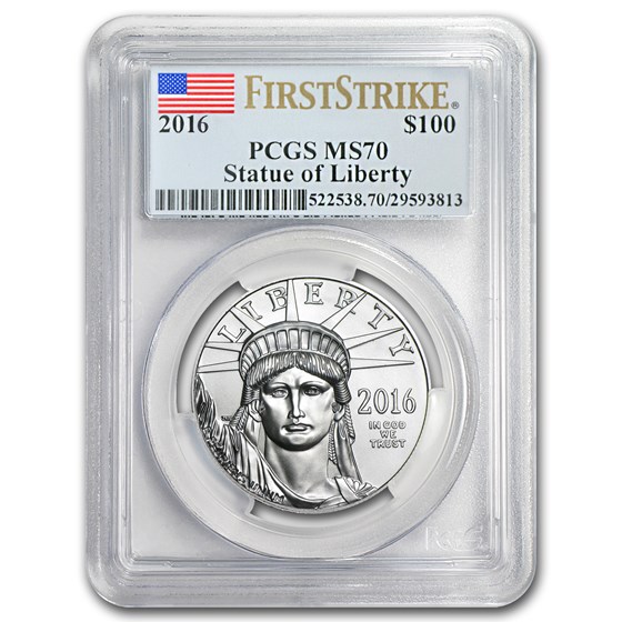2016 1 oz Platinum American Eagle MS-70 PCGS (FirstStrike®) 2016 1 oz Platinum American Eagle MS-70 PCGS (FirstStrike®)