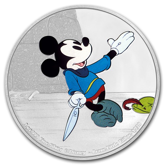 2016 1 oz Silver $2 Mickey Through the Ages: Brave Little Tailor 2016 1 oz Silver $2 Mickey Through the Ages: Brave Little Tailor